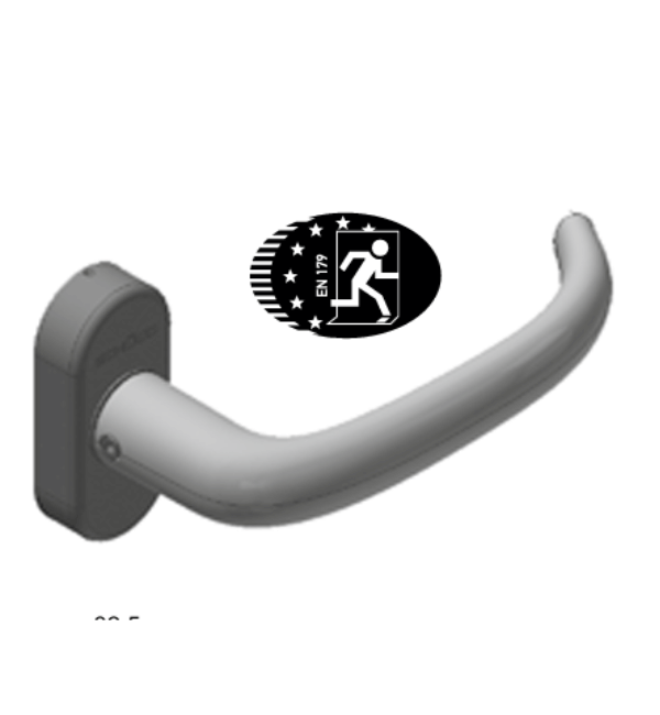 Schuco 269618 Door Handle FSB Design 1053 Aluminium C0 - RC2 Security