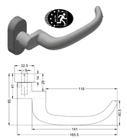 Schuco 269682 Cranked Aluminium Door Handle | FSB Design 1053, RC2 Security, Ergonomic