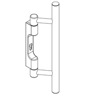Schuco HEWI Push Handle Half Kit 279775 - Stainless Steel with Pull Function (DIN Left)