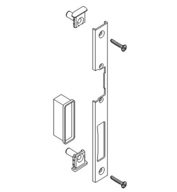 Schuco 209763 Left Hand Directional Strike Plate - Enhanced Door Frame Security