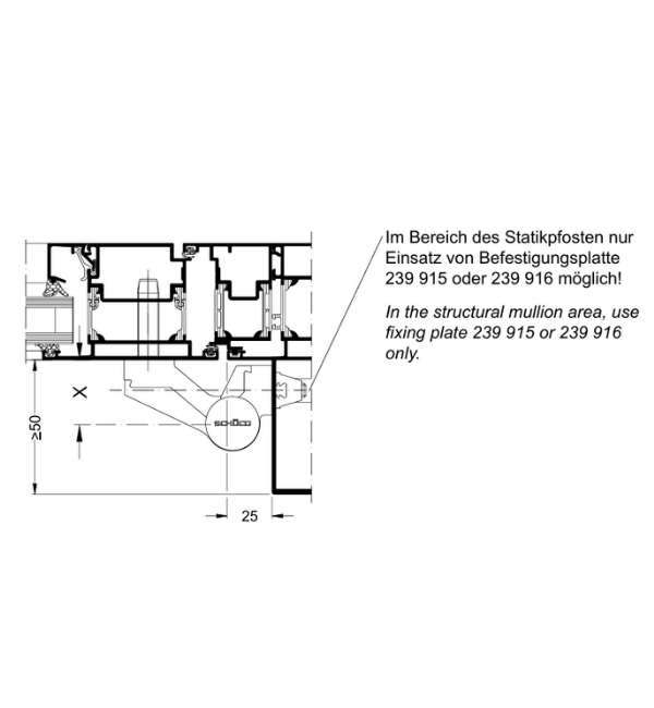 Schuco Professional Outward-Opening Surface-Mounted Two-Part Door Hinge