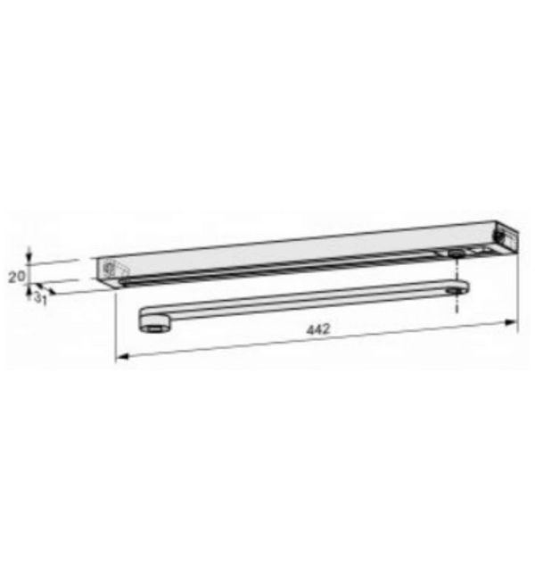 Schuco Professional G93 Slide Rail System - Black RAL 9005