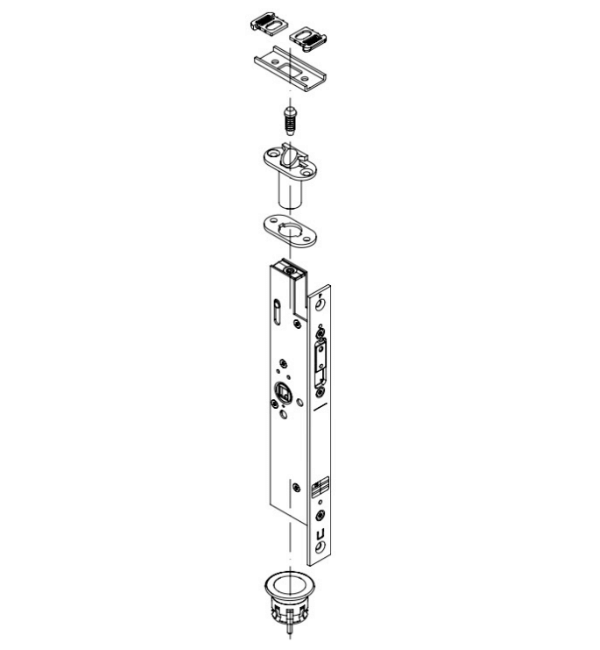 Schuco 241819 Shoot Bolt Door Lock - High Security Multi-Point Locking System for Aluminium Doors