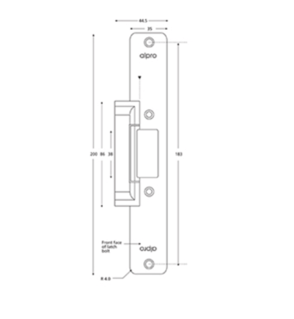 ALPRO AL110 Anti Electric Strike with Long Faceplate - PTL (Fail Open) / PTO (Fail Secure)