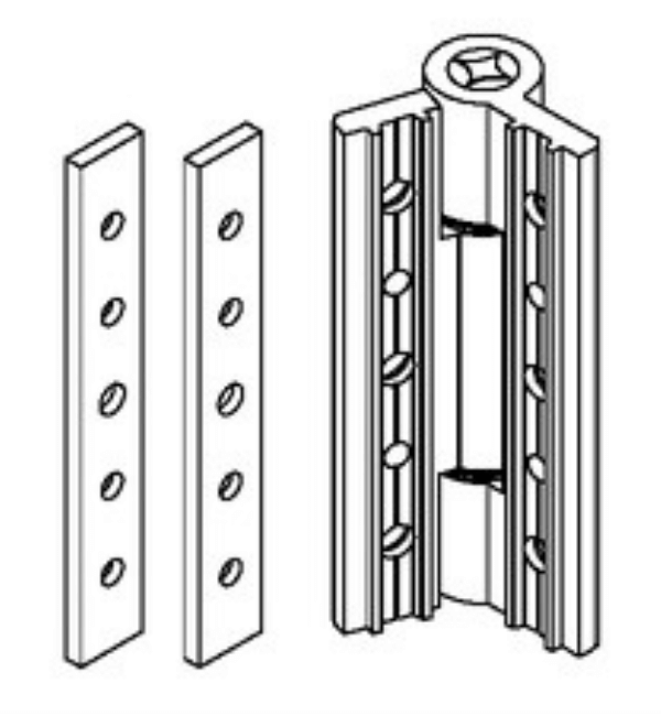 Smart ACDV331 Bifold Door Hinge - Black or White - Premium Intermediate Hardware