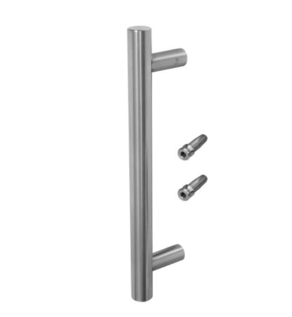 BLU PERFORMANCE 400mm Inline 'T' Bar Pull Handle for Sliding Doors - Marine Grade Stainless Steel