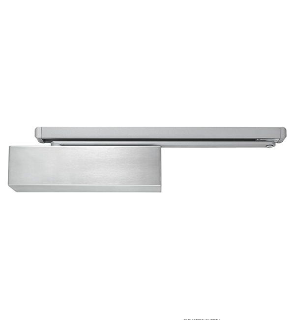 Hoppe Arrone AR6409 Cam-Action Door Closer - Adjustable EN 2-4, Satin Stainless Steel Effect