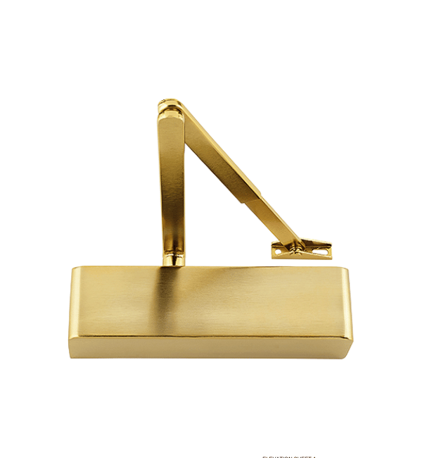 Hoppe Arrone AR1500 Gold Door Closer - Surface Mount, Satin Brass (EN2-EN4)