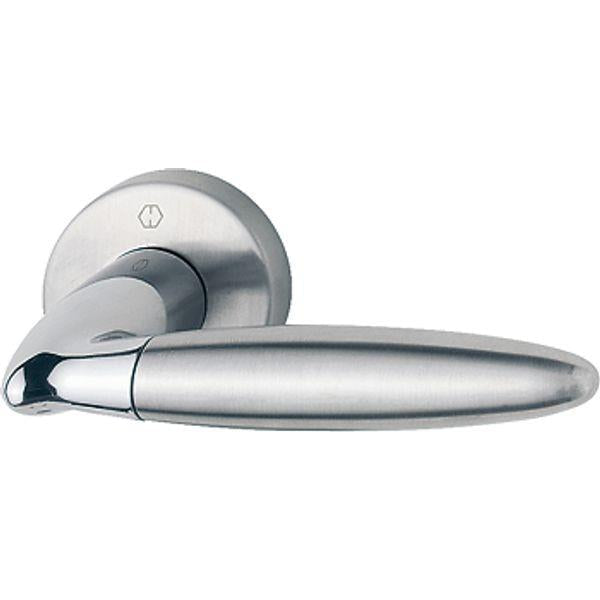 HOPPE Athinai M156/19K Interior Door Handle Set - Polished Chrome/Satin Stainless Steel