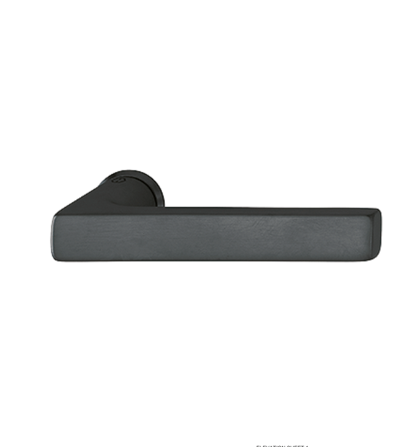 HOPPE Dallas M1643/845 Mini Rose Door Handle Set - Satin Black & Copper