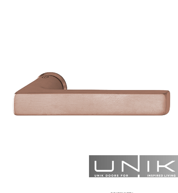 HOPPE Dallas M1643/845 Mini Rose Door Handle Set - Satin Black & Copper