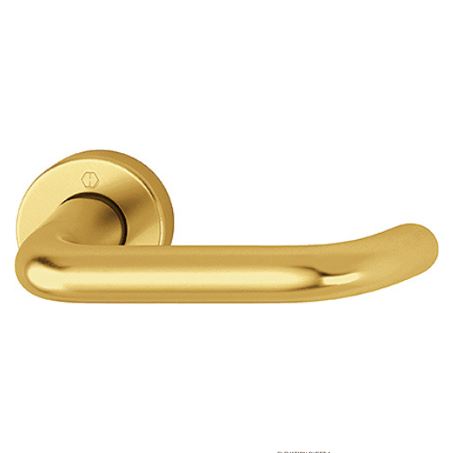 HOPPE Paris F3 Aluminum Gold Effect Interior Door Handle Set (40-47mm)
