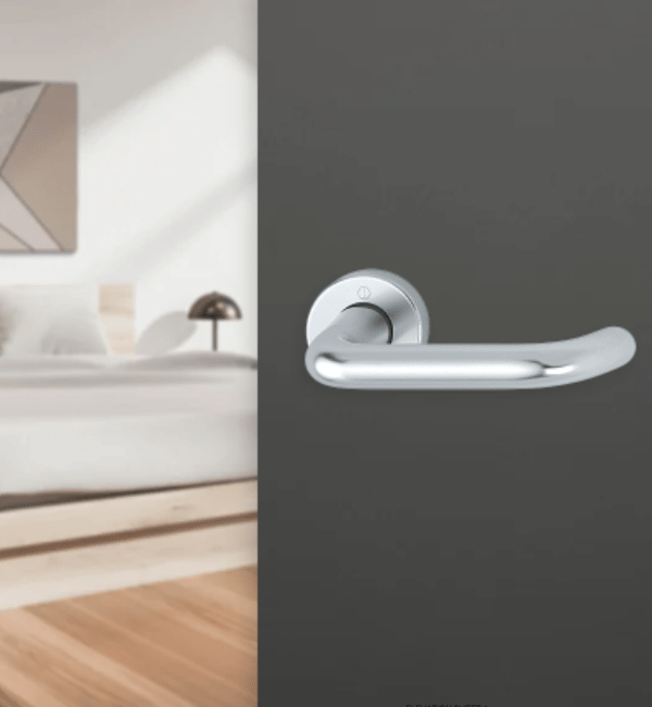 HOPPE Paris Aluminium Door Handle Set - Gold/Silver Finish - Fire Tested