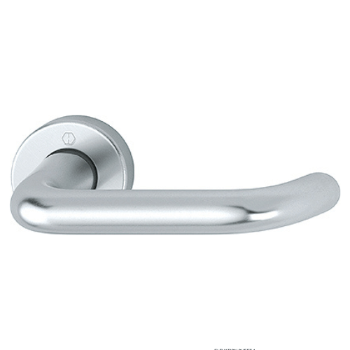 HOPPE Paris F1 Silver Aluminum Interior Door Handle Set (40-47mm)