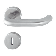 HOPPE Paris F69-S Satin Stainless Steel Interior Door Handle Set for 37-47mm Doors