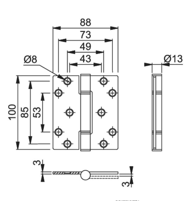 HOPPE AR8380 Arrone Concealed Bearing Hinges - Grade 13 Stainless Steel for Heavy Duty & Fire Doors