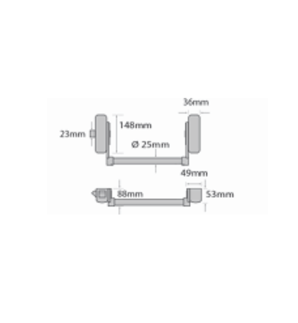 Alpro PH3500320 Single Point Panic Latch - Silver EPS for Emergency Exits