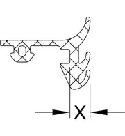 Schuco 203804 – Glazing Gasket EPDM, X=4mm (Pack of 100m) – diagram