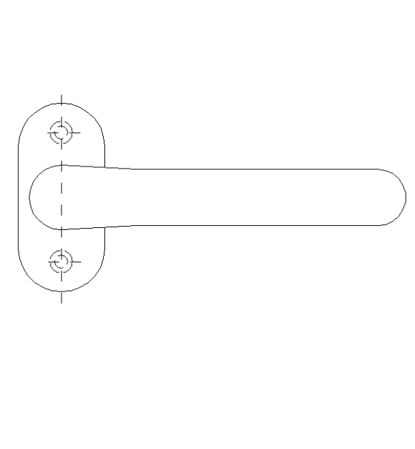 Schuco 210678 Tubular Frame Door Handle - Specialized Hardware for Commercial Applications