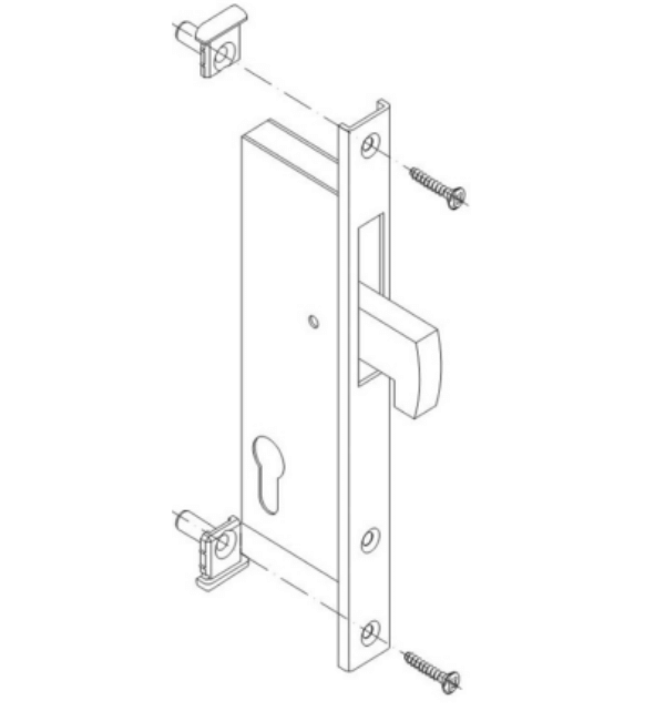 Schuco 211576 High-Security Claw Bolt Lock - Multi-Point Locking Mechanism for Doors