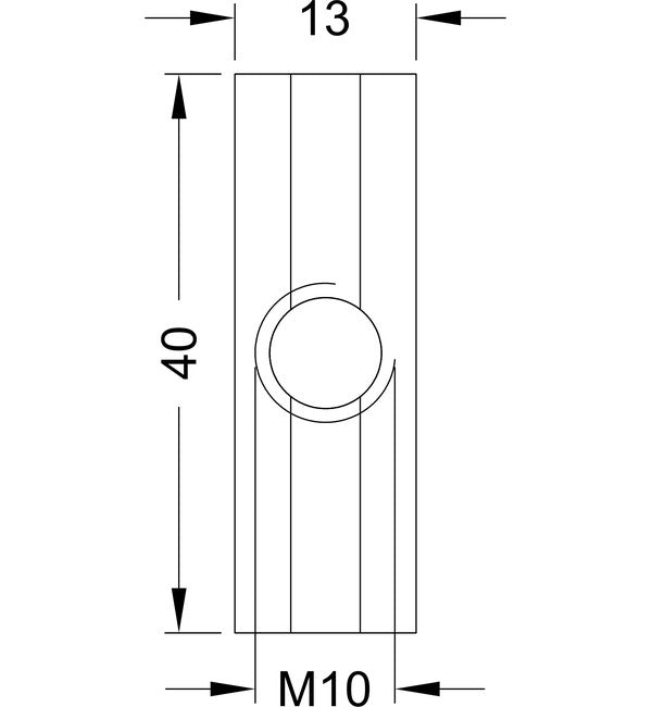 Schuco 218081 Two-Part Wall Spacer – diagram