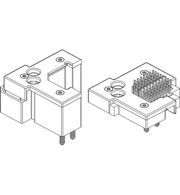 Schuco 220597 – Corner Striker Plate Kit - Black, Low Threshold – diagram