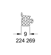 Schuco 224269 – Glazing Bead - 9mm – diagram