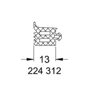 Schuco 224312 – Glazing Bead - 13mm – diagram