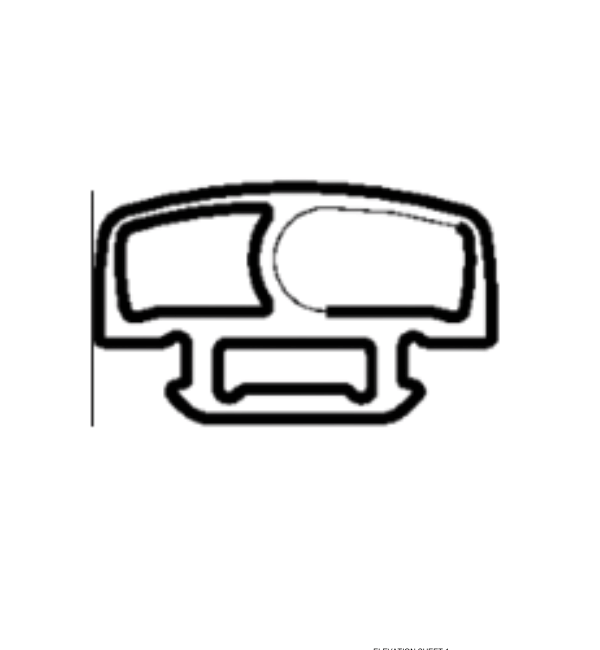 Schüco 224691 Slap Seal FS 7 Gasket - 5 Meter Length