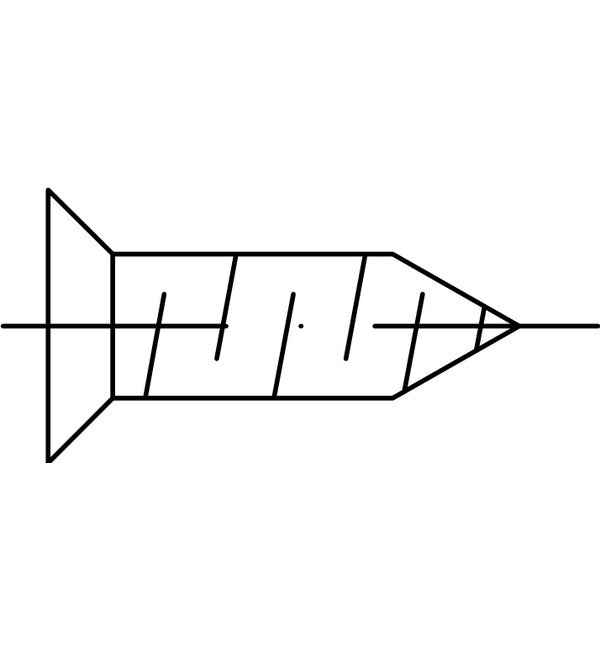 Schuco 225344 – Countersunk Self-Tapping Screw ST 2.9x9.5 – diagram