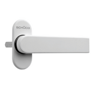 White Schuco 240888 Bifold Lever Handle - Professional Folding Door Hardware
