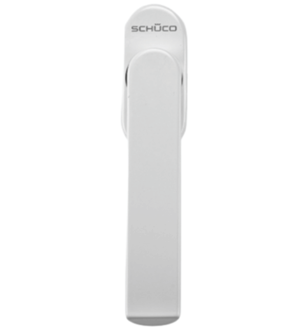 White Schuco 240888 Bifold Lever Handle - Professional Folding Door Hardware