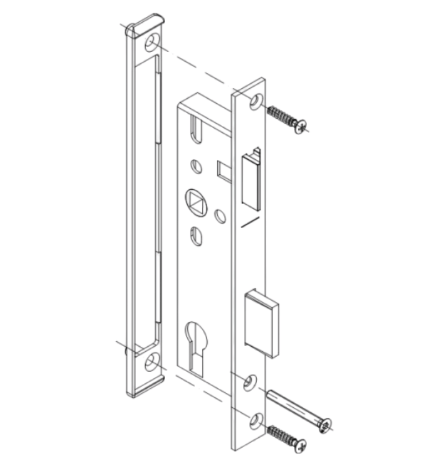 Schuco 241257 Panic Latch and Bolt Lock - High-Security Component for Schuco ADS Doors