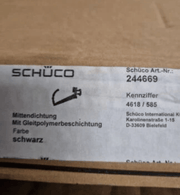 Schuco 244669 Glazing Gasket - 5 Meter Length for Aluminium Bi-Fold Doors