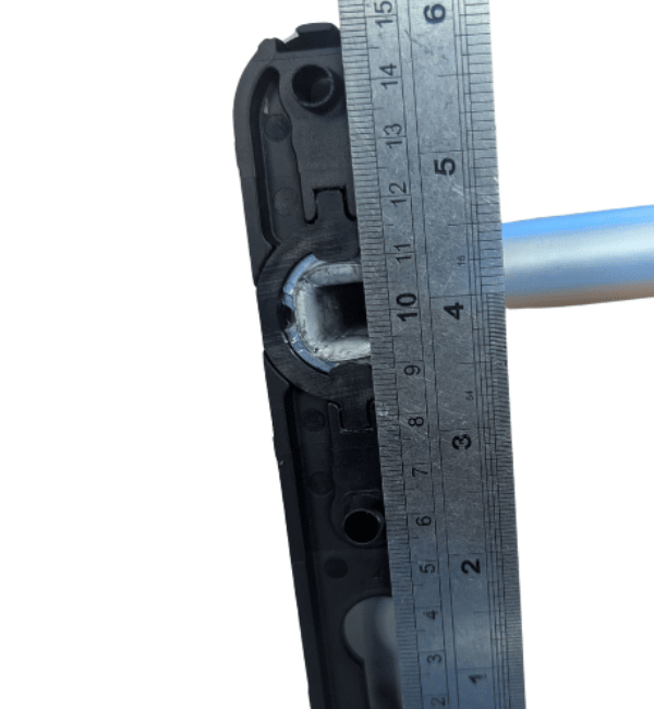 Schuco Black Aluminium Lever Handle 269407 for Lift & Slide Doors (Outside)