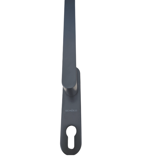 Schuco Black Aluminium Lever Handle 269407 for Lift & Slide Doors (Outside)