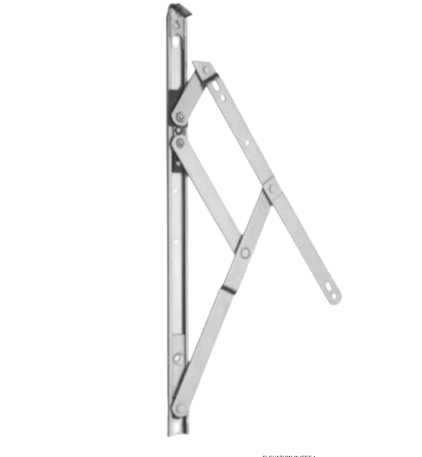 Schueco Heavy Duty Projected Top & Side Window Friction Hinge - Stainless Steel 276490 (Sold as 1 Pair)