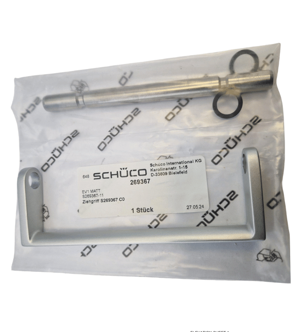 SCHUECO 269367 Silver Anodized Pull Handle for AS FD 75 Bifold Doors