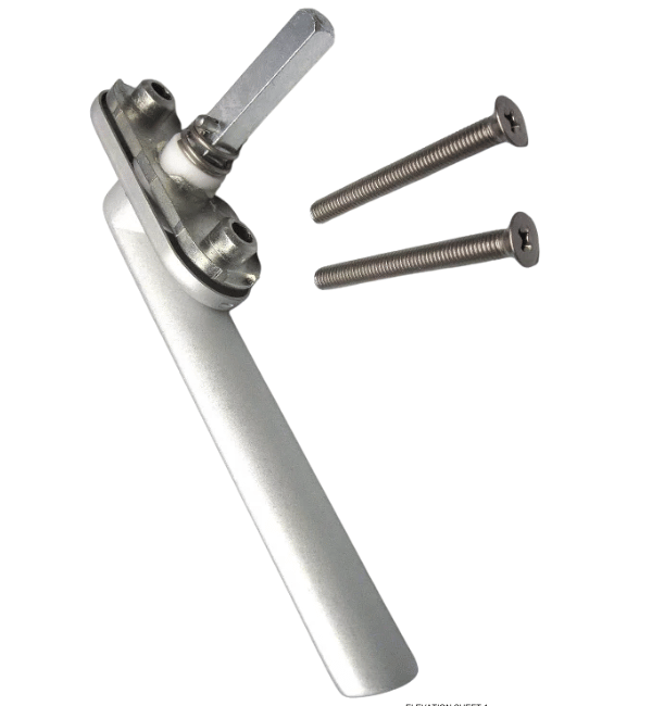 Schücco Bifold Shoot-bolt Hand Lever ALU Silver (269190) - For AS FD 75 Bifold Doors (New Model 2023)