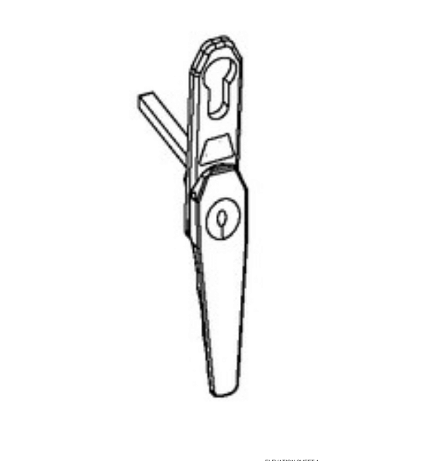 Genuine Smart Systems ACDV425 Heavy Duty Bifold Door Handle with Integrated Escutcheon