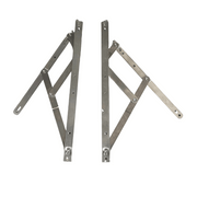 Schueco Heavy Duty Stainless Steel Projected Side Window Friction Hinge Stay - 24" (610mm) - Pair L/R - Part# 276488