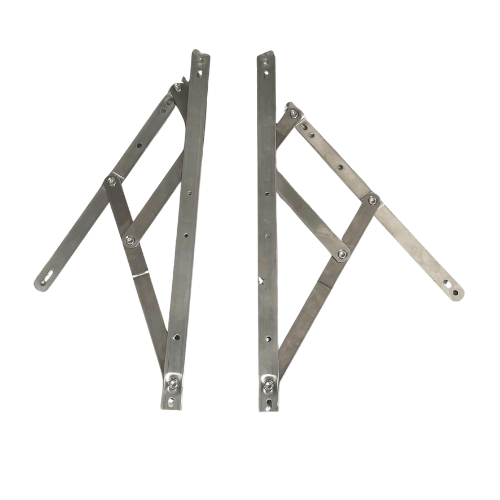 Schueco Heavy Duty Stainless Steel Projected Side Window Friction Hinge Stay - 24" (610mm) - Pair L/R - Part# 276488
