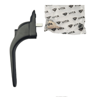 Vita Inline Espag Window Handle - Black Finish, High Clearance